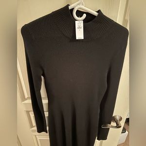 GAP black ribbed sweater dress